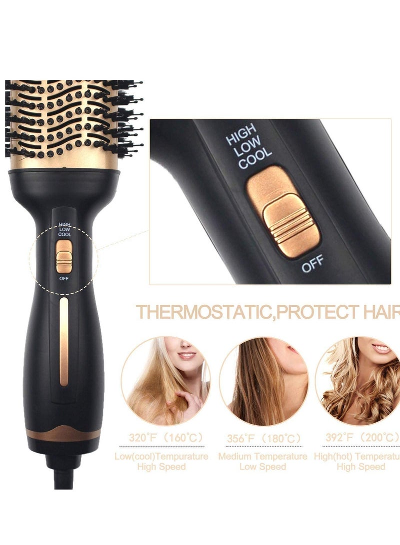 Hot Air Brush,Hair Dryer Brush, Professional Hair Dryer & Volumizer 3 in 1 Upgrade Anti-Scald Negative Ionic Technology Hair Straightener Brush,Salon Negative Ion Ceramic Electric Blow Dryer  - Image 5
