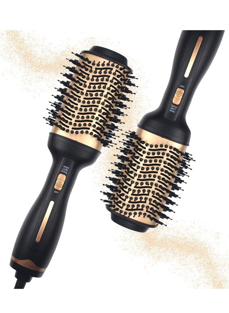 Hot Air Brush,Hair Dryer Brush, Professional Hair Dryer & Volumizer 3 in 1 Upgrade Anti-Scald Negative Ionic Technology Hair Straightener Brush,Salon Negative Ion Ceramic Electric Blow Dryer  - Image 2