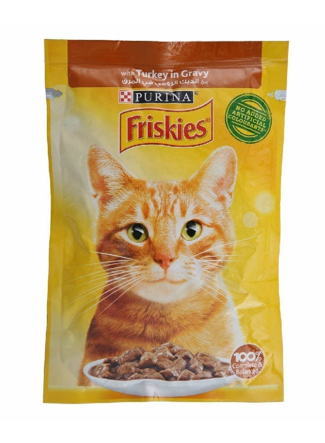 PURINA طعام رطب للقطط من فريسكيز مع ديك رومي في صلصة، 85غ