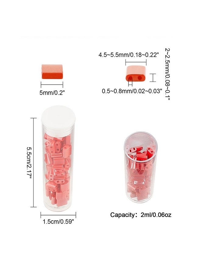 NBEADS 760 Pcs Tila Beads 5 * 4.5~5mm, 2-Hole Glass Seed Beads Spacer, 10 Colors Square Beads Japanese Glass Tila Beads for Jewelry Making Christmas Bracelet Necklace Earring - Image 2