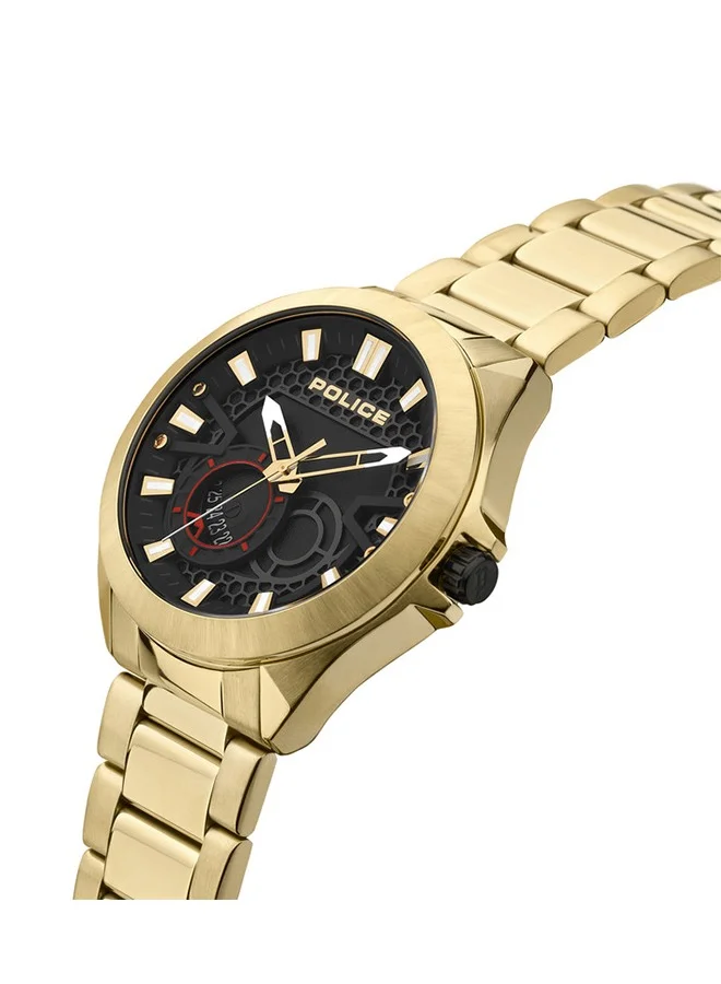 POLICE RANGER II Black Dial Black Stainless Steel Bracelet Analog Watch for Men 47mm