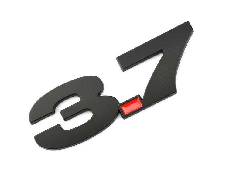 CDD 2pcs 3.7 Fender Side Emblems Badge 3D Decal Sticker Replacement for Mustang (Black) - Image 2