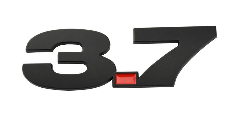 CDD 2pcs 3.7 Fender Side Emblems Badge 3D Decal Sticker Replacement for Mustang (Black) - Image 3