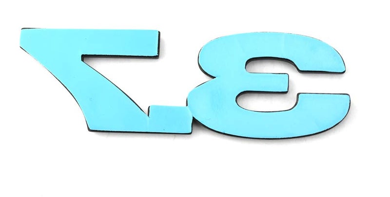 CDD 2pcs 3.7 Fender Side Emblems Badge 3D Decal Sticker Replacement for Mustang (Black) - Image 5