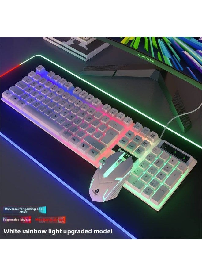 Mechanical Feel Keyboard Mouse Suit Wired Desktop Computer Notebook Game E-sports Typing Dedicated USB 