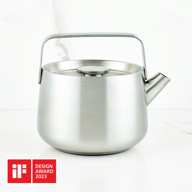 KitchenAid Teakettles Stainless Steel Whistling Teakettle, 1.9 Quart - Brushed Stainless Steel - Image 3