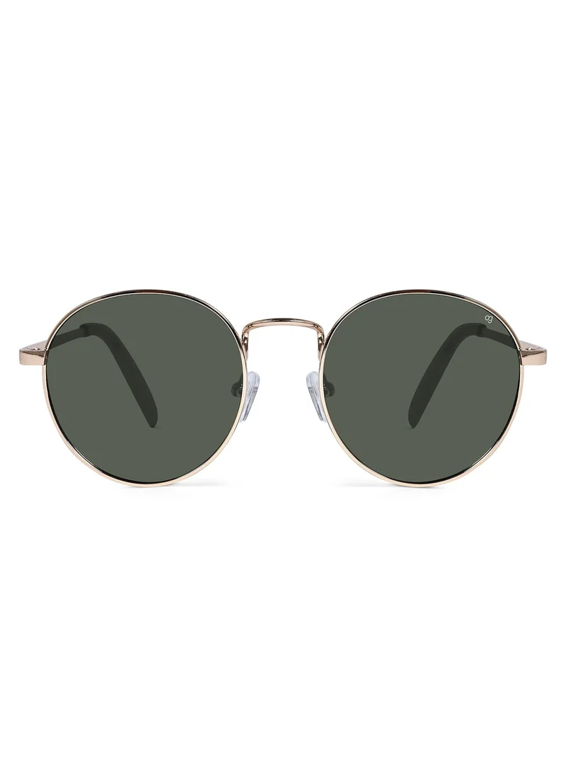 Woggles Chancellor Round Green Sunglasses