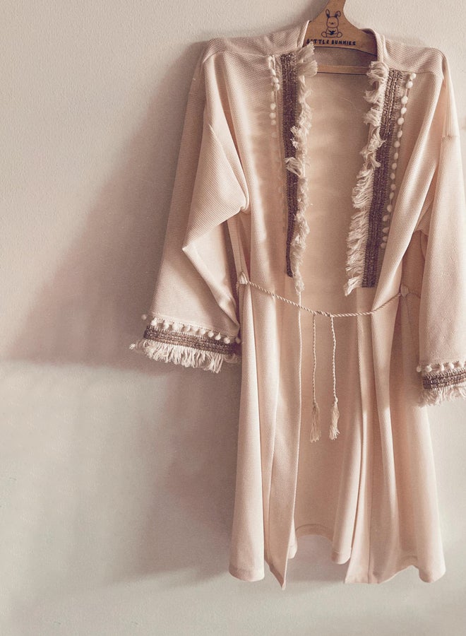 little bunnies,  Girls Ramadan Beige Kaftan