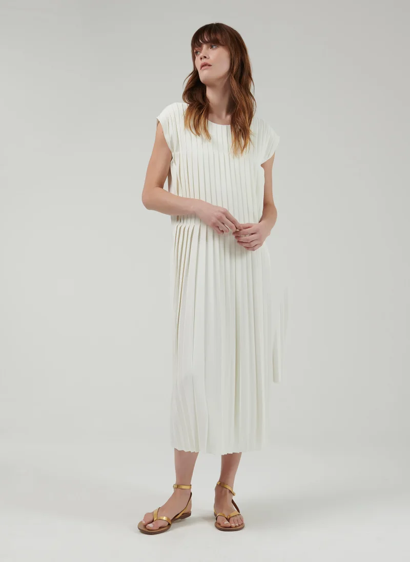 Front Pleated Dress - Shorter length