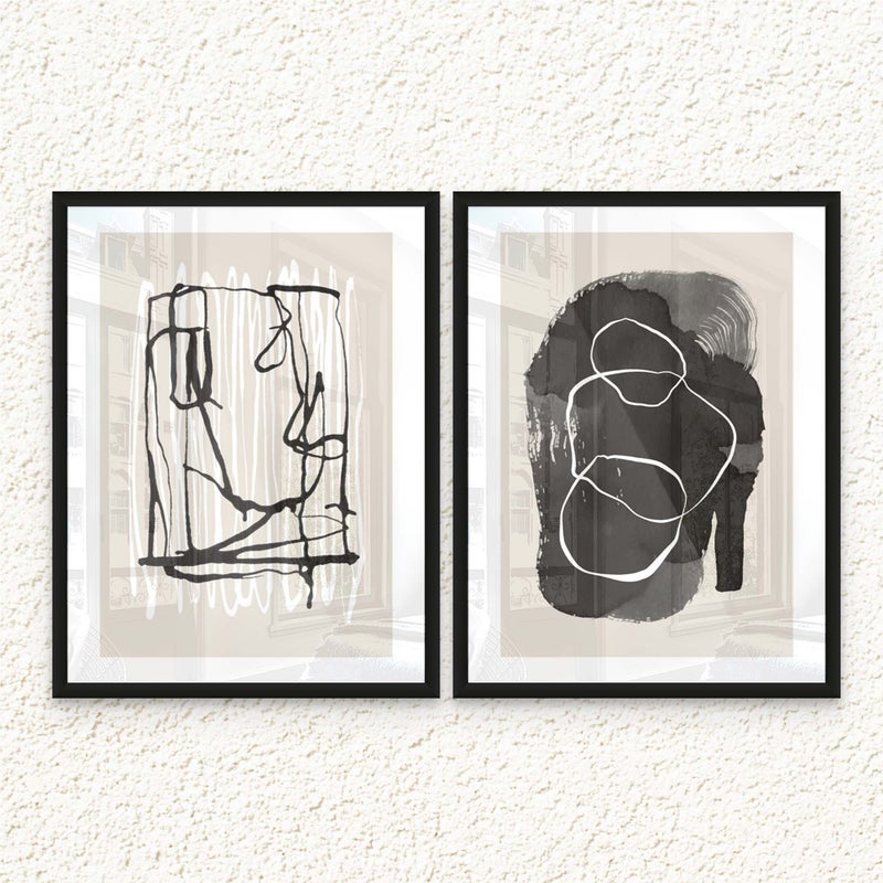 آرت دیکور  ديكور فني مؤطر طباعة صورة فنية جميلة لفن الحائط التجريدي الحديث عمل فني معاصر مطبوعات بسيطة ديكور حائط لغرفة المعيشة غرفة النوم المكتب - Image 1