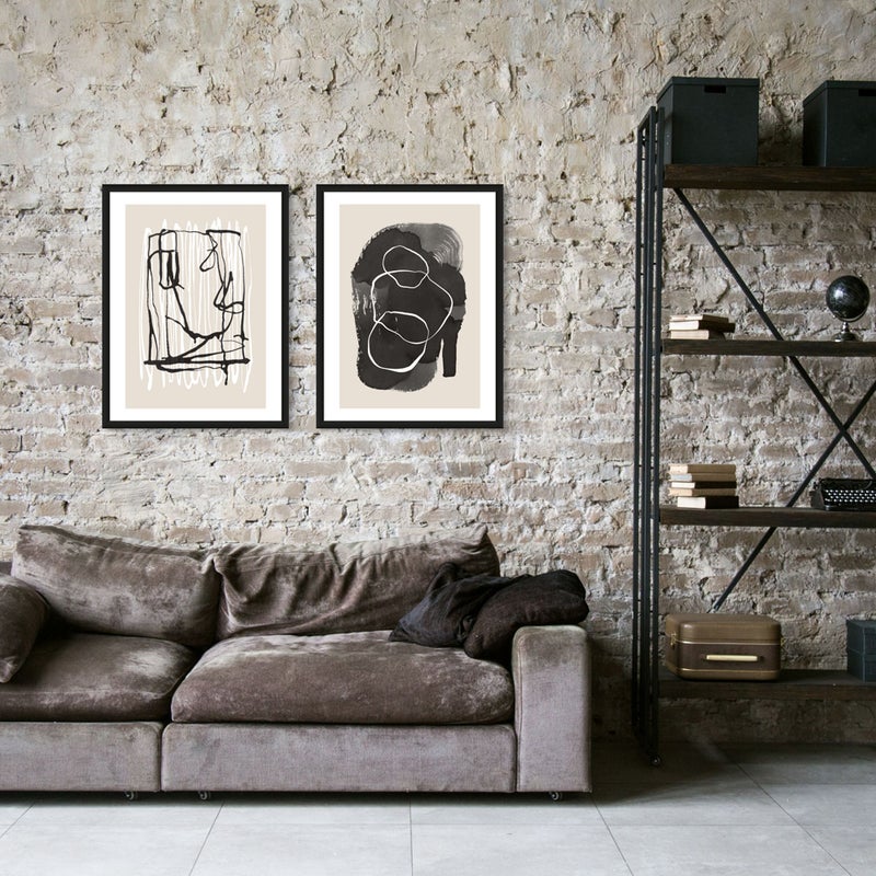 آرت دیکور  ديكور فني مؤطر طباعة صورة فنية جميلة لفن الحائط التجريدي الحديث عمل فني معاصر مطبوعات بسيطة ديكور حائط لغرفة المعيشة غرفة النوم المكتب - Image 3