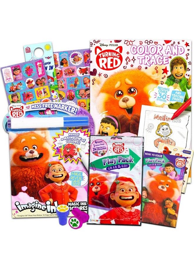 Classic Disney Disney Turning Red Coloring Book Set For Kids Bundle With 3 Turning Red Coloring Books Including Messfree Coloring Tracing Pages And More (Disney Activity Books).  - Image 1