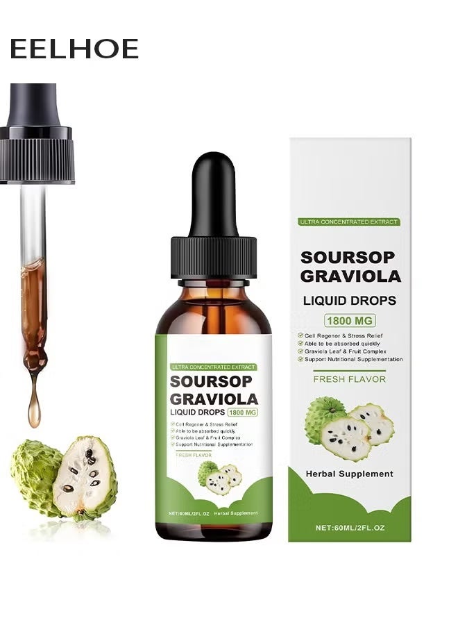 EELHOE Soursop Graviola Liquid Drop for Immune Boost 60ml - Image 1