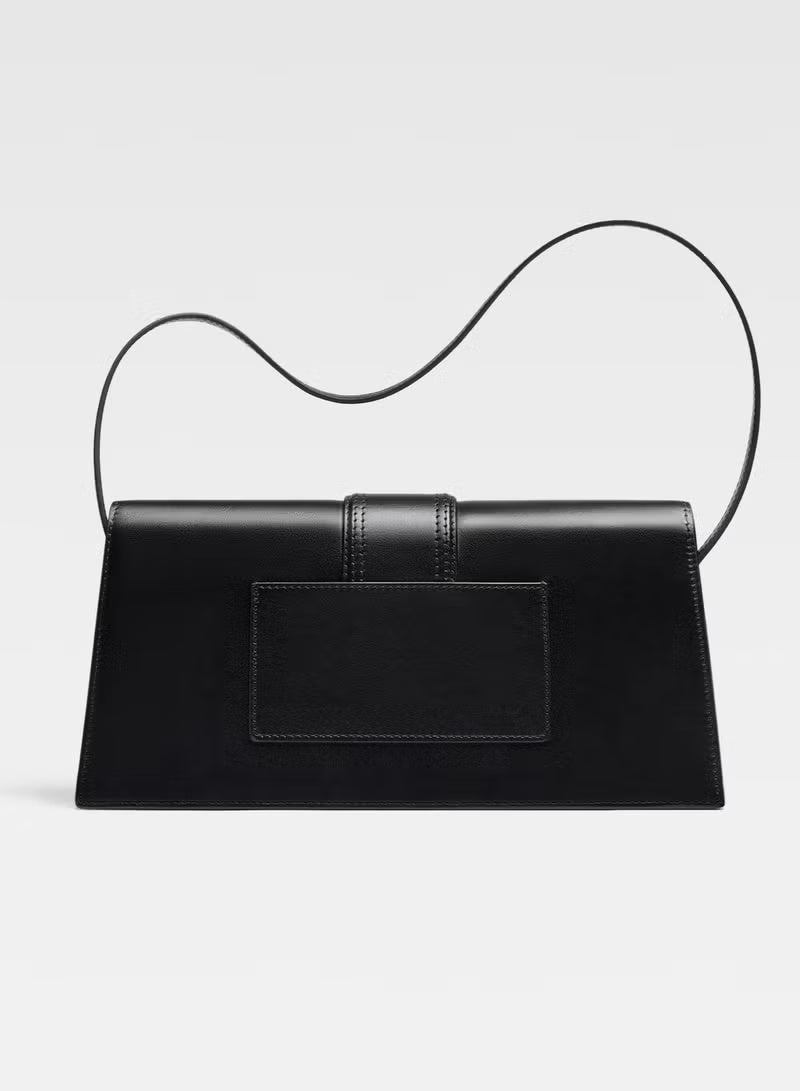 JACQUEMUS The Bambino Long Flap Bag, Women's Hand Bag, Women's Shoulder Bag, Women's Tote Bag, Women's Travel Bag, Black-28cm - Image 3