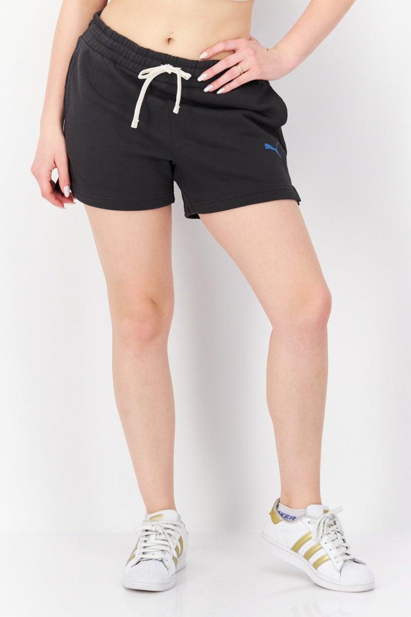 PUMA Women Sportswear Fit Training Shorts, Dark Grey  - Image 1