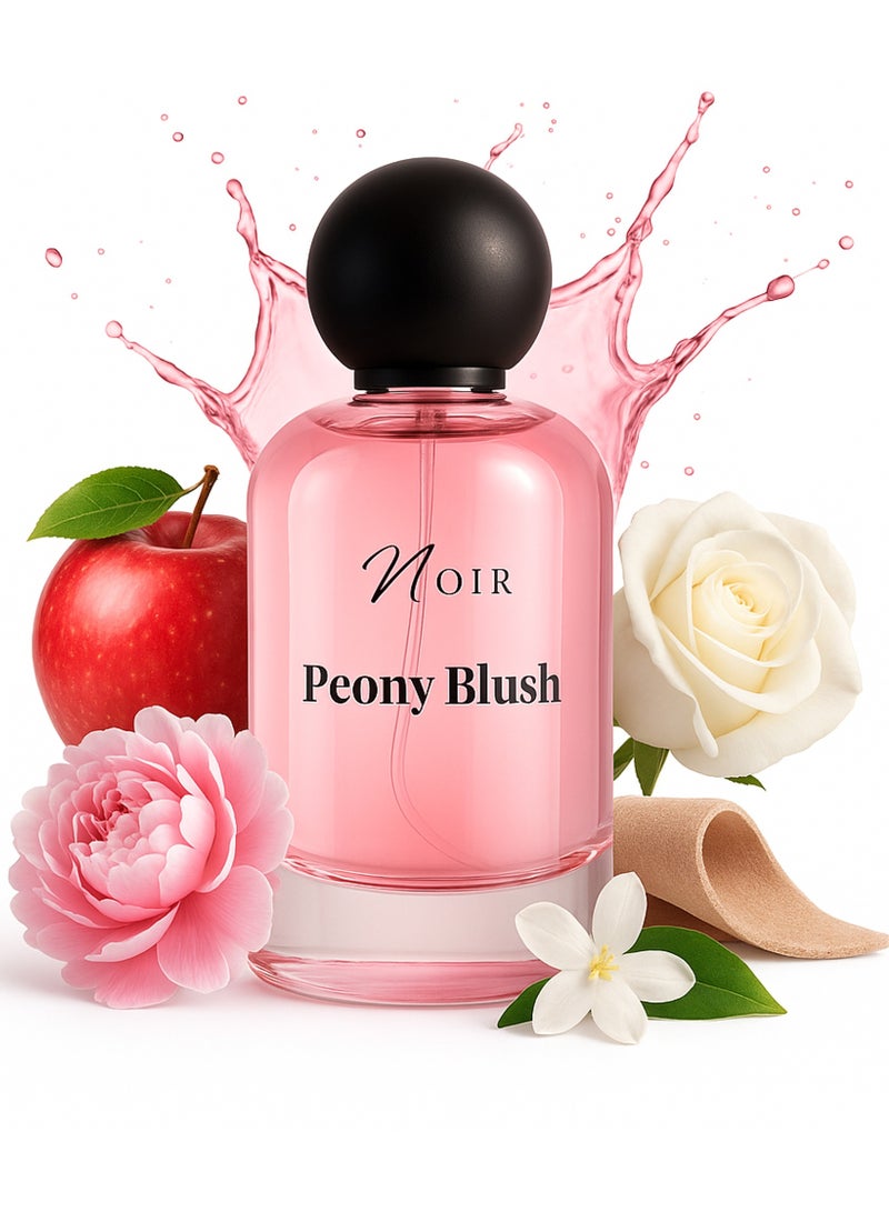 noir Peony Blush – Romantic Floral Perfume for Women | Juicy Red Apple, Peony & Suede | Long Lasting  EDP – 100ml - Image 1