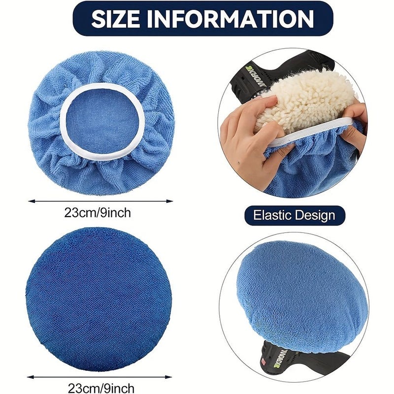 9 10 Inch Car Polishing Bonnet Kit 6 Piece For Enhanced Shine - Image 1