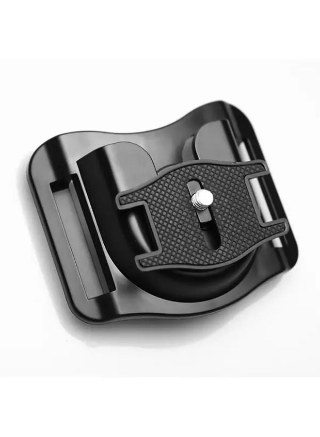 حزام الكاميرا الأسود السريع الفك مع مشبك ABS لكاميرات DSLR وملحقات الهاتف - Image 1