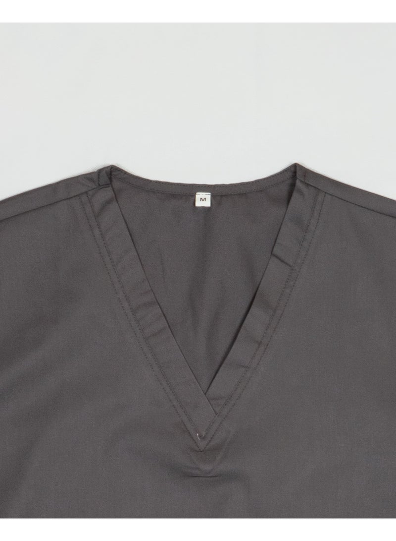 Nanny Tag V-Neck Scrub Suit | Premium Stretchable Medical Uniform with Utility Pockets - Image 3