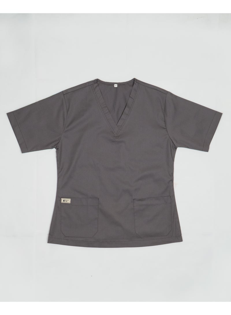 Nanny Tag V-Neck Scrub Suit | Premium Stretchable Medical Uniform with Utility Pockets - Image 2