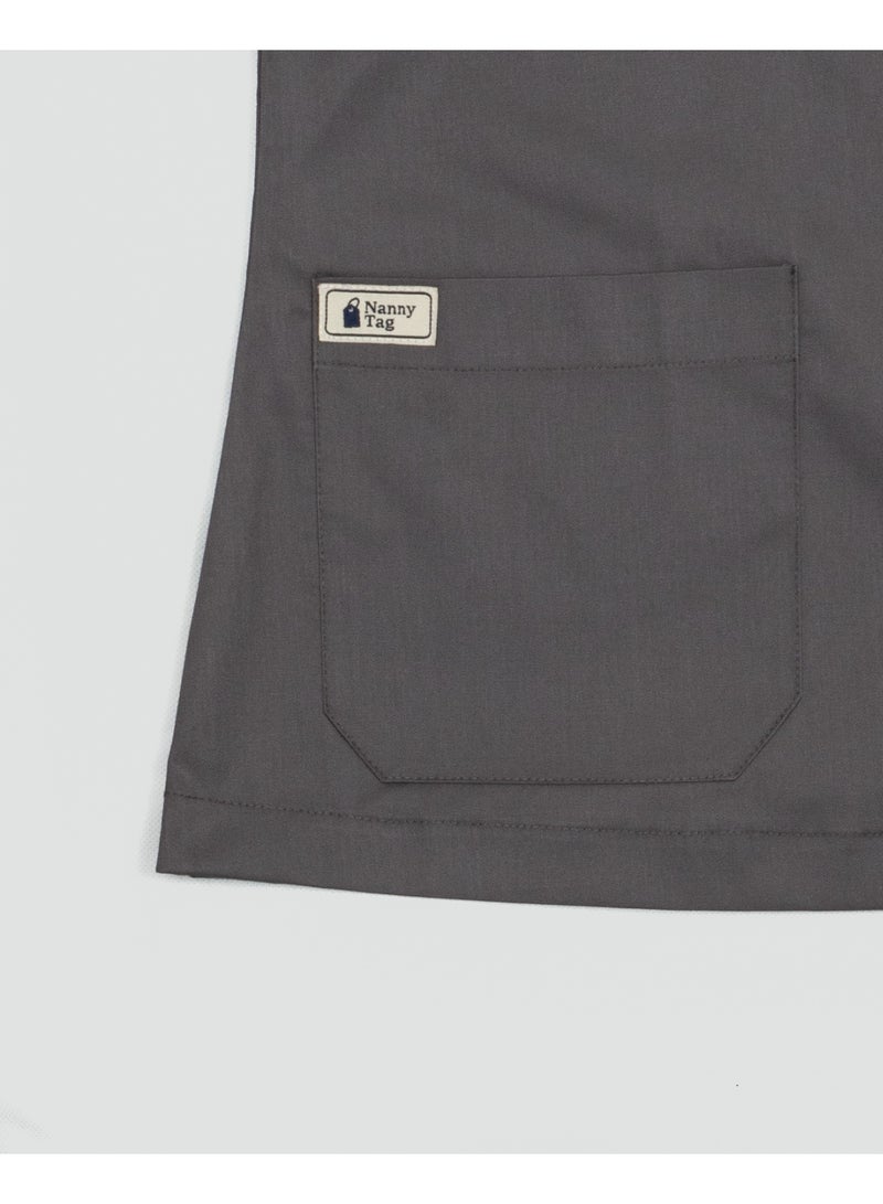 Nanny Tag V-Neck Scrub Suit | Premium Stretchable Medical Uniform with Utility Pockets - Image 4