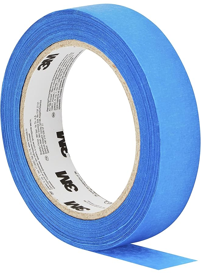 Scotch  Blue Premium Masking Tape 24Mm X 41M Blue Color Masking And Protection High Adhesion Multi Surface For Walls Ceiling Metal Wood Easy To Remove With No Residue 3 Rolls Pack  - Image 1