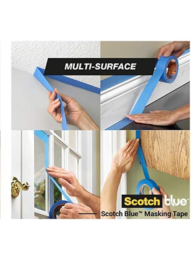 Scotch  Blue Premium Masking Tape 24Mm X 41M Blue Color Masking And Protection High Adhesion Multi Surface For Walls Ceiling Metal Wood Easy To Remove With No Residue 3 Rolls Pack  - Image 2