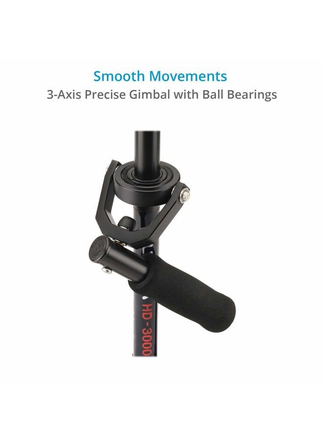 FLYCAM HD-3000 Handheld Stabilizer for DSLR Video Cameras. Quick Micro Balancing, Telescopic Centre Post w 3-axis Gimbal Handle. Free Table Clamp & Quick Release Plate. (FLCM-HD-3-QT) - Image 4