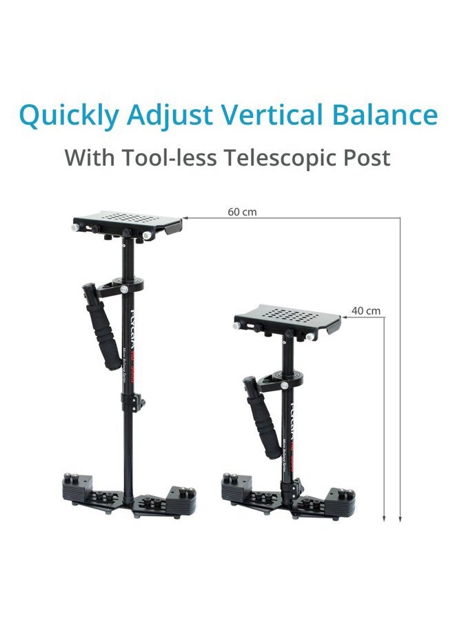 FLYCAM HD-3000 Handheld Stabilizer for DSLR Video Cameras. Quick Micro Balancing, Telescopic Centre Post w 3-axis Gimbal Handle. Free Table Clamp & Quick Release Plate. (FLCM-HD-3-QT) - Image 3