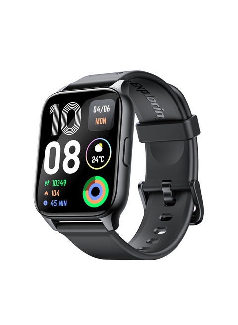 Watch 4 Plus Bluetooth Call Smart Watch 2.01inch HD Display Fitness Tracker with Heart Rate Sleep Monitor Pedometer IP68 Waterproof Black