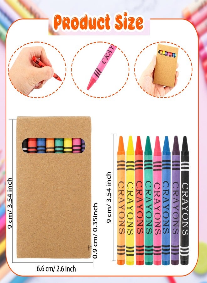 Spaluck 54 Pack Color Crayons Bulk Mini Crayon Boxes Wrapped Wax Crayons Pack Kids Classroom Art Craft School Student Teacher Party Supplies Birthdays Gifts - Image 2
