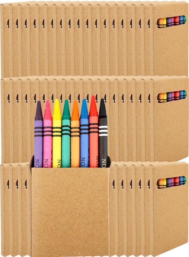 Spaluck 54 Pack Color Crayons Bulk Mini Crayon Boxes Wrapped Wax Crayons Pack Kids Classroom Art Craft School Student Teacher Party Supplies Birthdays Gifts - Image 1