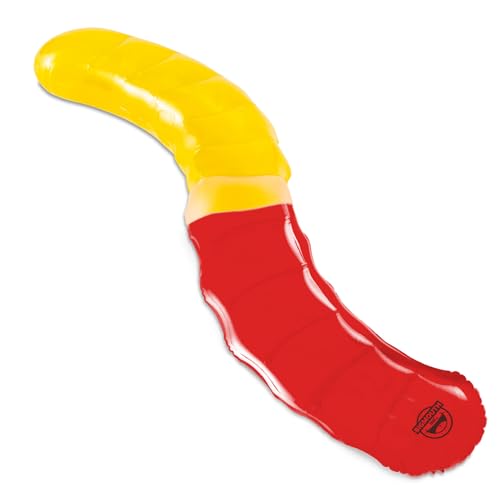 BigMouth Inc Inflatable Gummy Worm Noodle Funny Pool Noodle Floats for Kids Adults Ridiculous Pool Party Decor - Image 1