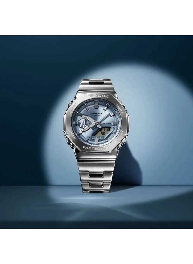 جي شوك ساعة رجالية رقمية تناظرية من الفولاذ - GM-2110D-2ADR - Image 2