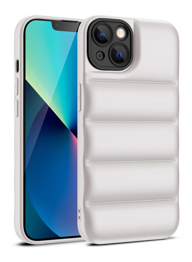 في آر كرييتيف جراب White Puffer Jacket (غير لامع) لهاتف Apple iPhone 14 - Image 1