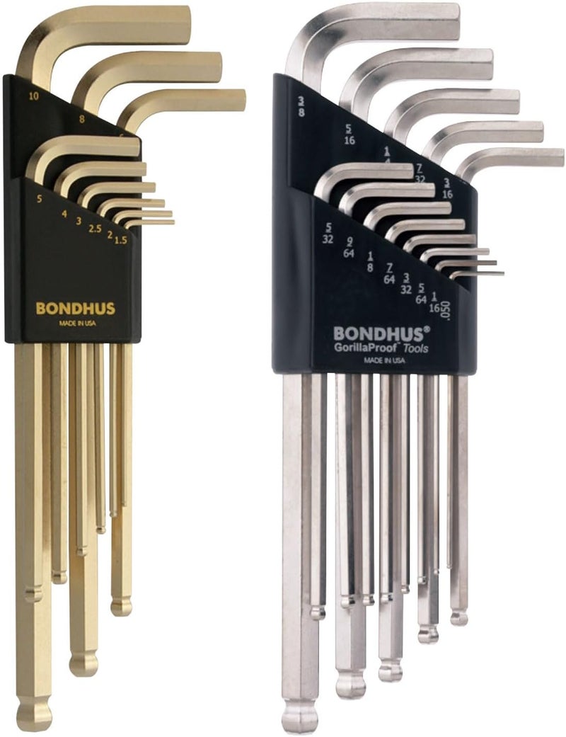 Bondhus 20399 Ball End L-Wrench Double Pack with BriteGuard and GoldGuard Finish - Image 1