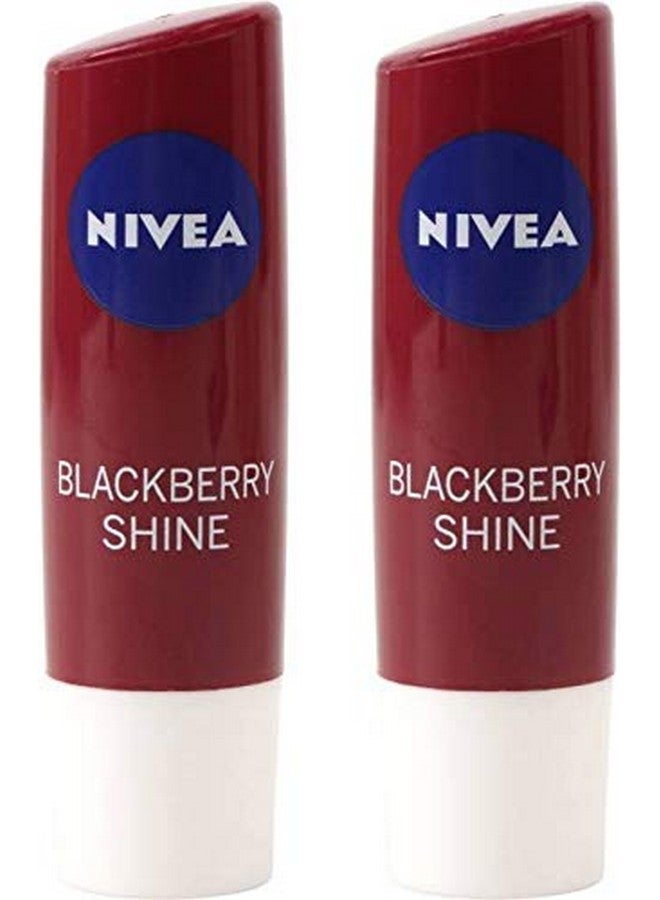Nivea بلسم شفاه نيفيا توت العليق اللامع (عبوة من 2) توت العليق (عبوة من: 2، 4.8 جرام)