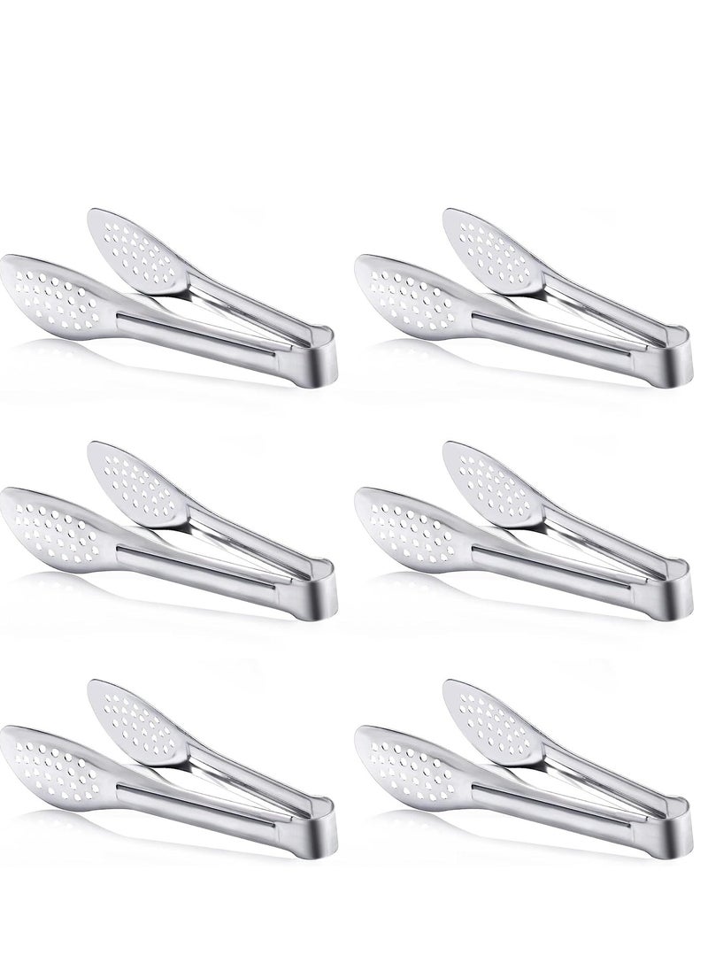 Serving Tongs Kitchen Tongs,Buffet Tongs, Stainless Steel Food Tong Serving Tong,small tongs 6 Pack (7 Inch)