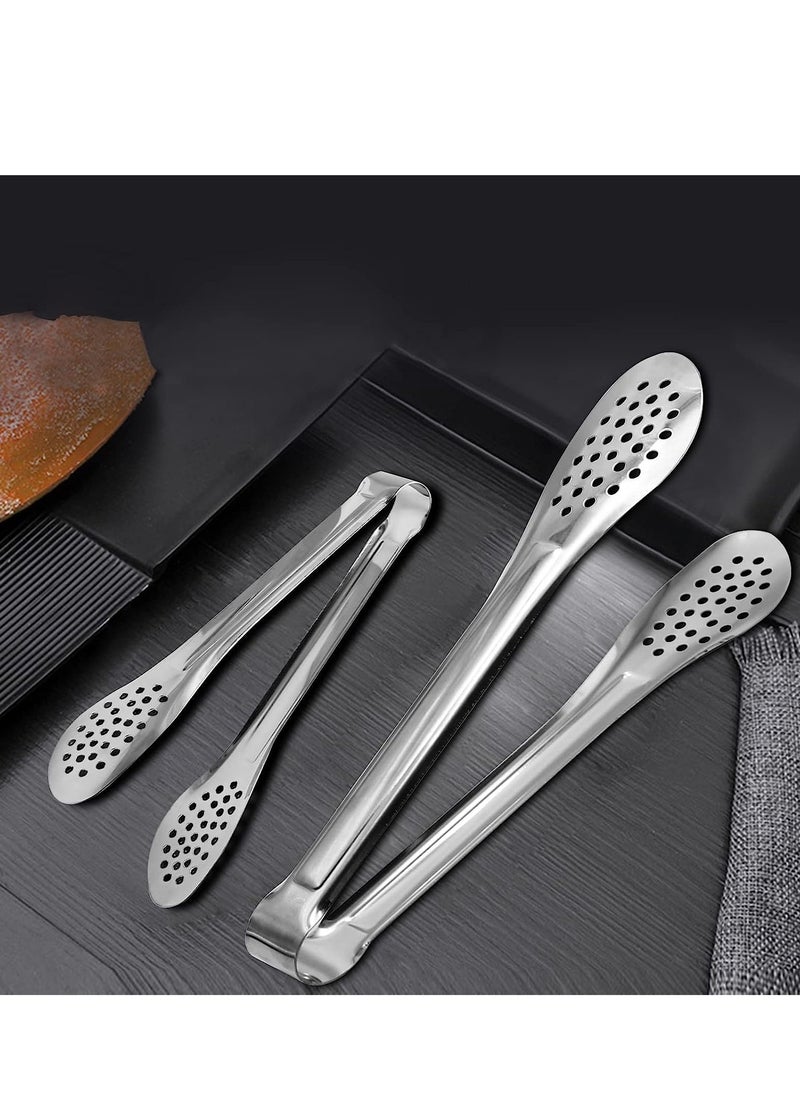 Serving Tongs Kitchen Tongs,Buffet Tongs, Stainless Steel Food Tong Serving Tong,small tongs 6 Pack (7 Inch)