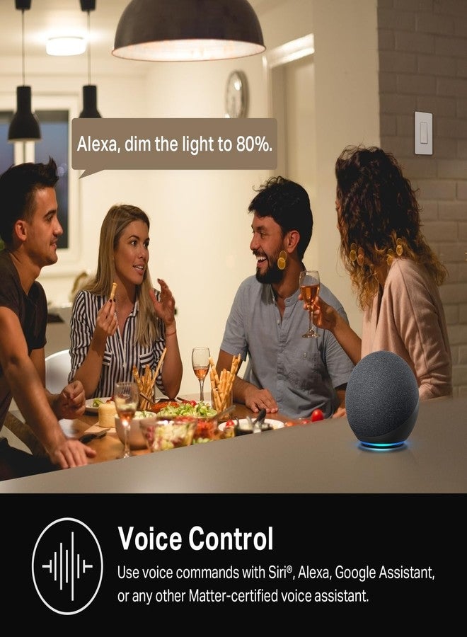 كاسا سمارت مفتاح إضاءة ذكي من كاسا HS200P3، أحادي القطب، يحتاج إلى سلك محايد، مفتاح إضاءة واي فاي 2.4 جيجاهرتز متوافق مع أليكسا وجوجل هوم، معتمد من UL، لا يتطلب موزعًا، 3 قطع - عبوة من قطعة واحدة، أبيض - Image 3