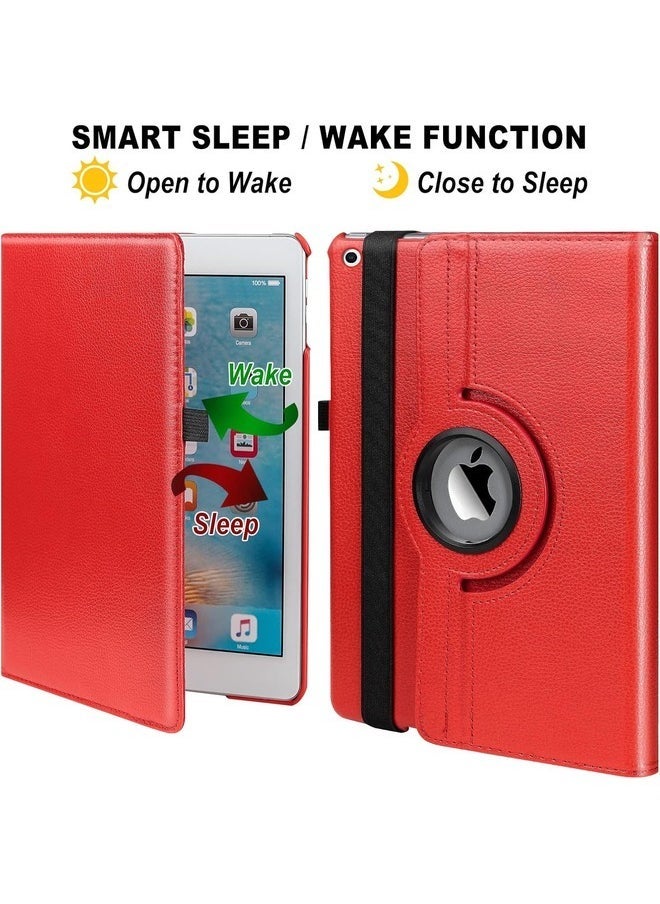 vesus "Red 360-Degree Rotating iPad Case with Auto Sleep/Wake for iPad 9.7â€ (2017/2018), iPad Air 2, and iPad Air â€“ Versatile Stand and Full Protection" - Image 4