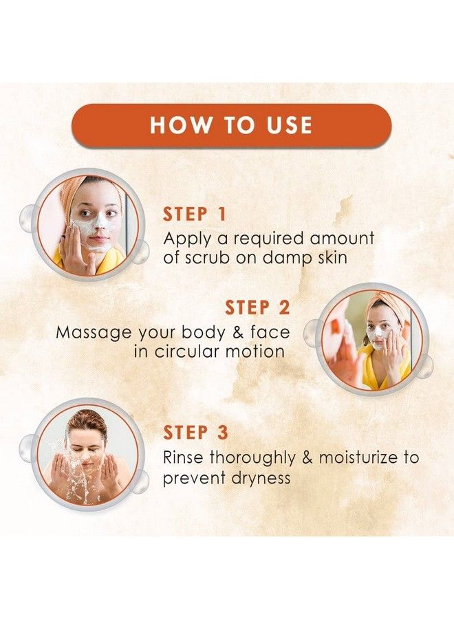 LUSTER Orange Face & Body Gel Scrub; Made With Orange Extracts; Extra Cleansing Formula; Face & Body Gel Scrub For Women & Men; Paraben & Sulfate Free 500 Ml - Image 4