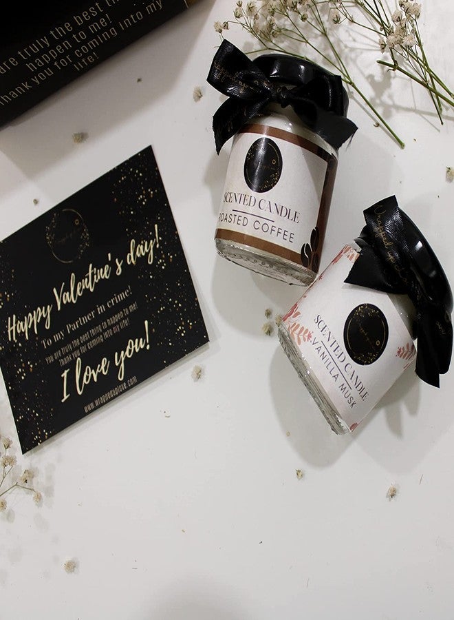 Wrapped up Love Valentines Day Mini Scented Candles Gift Box - (Pack of 2) (Black) v1 - Valentines Day Gift - Image 3