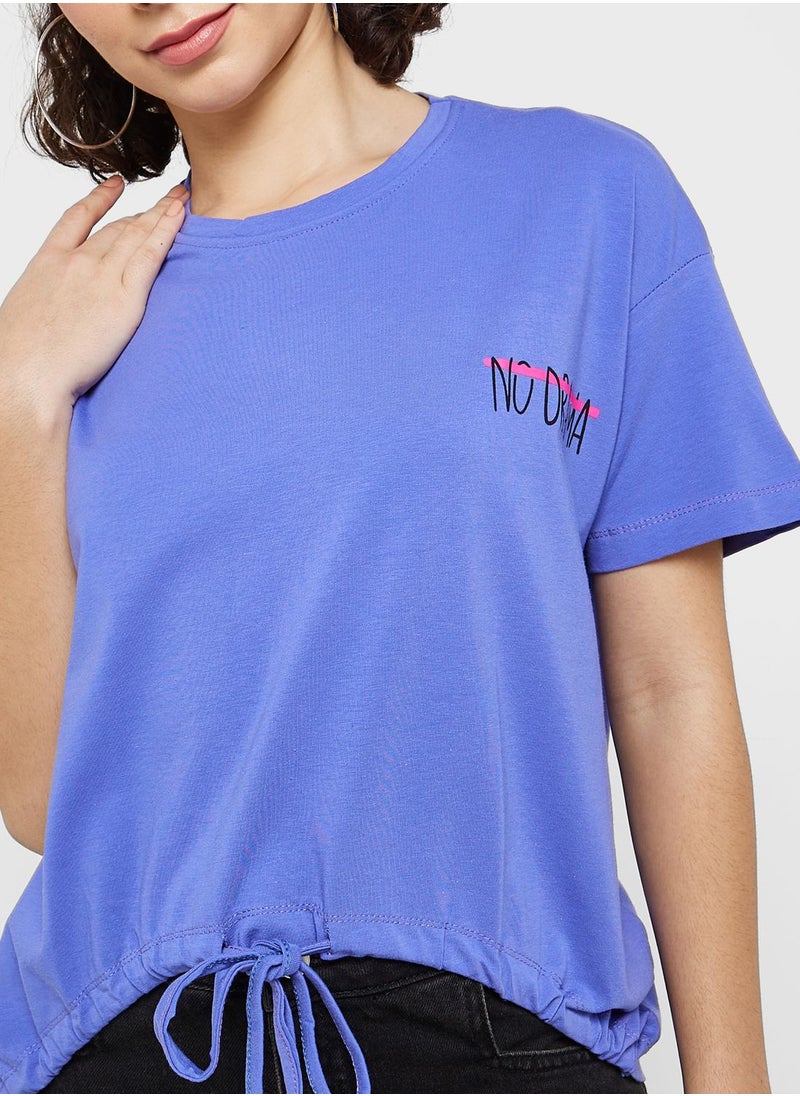 Ginger - Waist Tie Up Detail T-shirt - Image 1