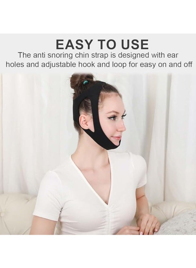 general Anti-snoring chin strap-2 PCS anti-snoring breathable chin strap, neoprene anti-snoring chin strap to fight apnea, unisex - Image 4