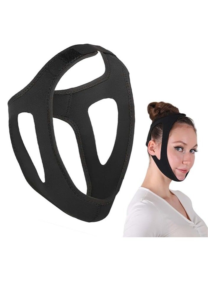 general Anti-snoring chin strap-2 PCS anti-snoring breathable chin strap, neoprene anti-snoring chin strap to fight apnea, unisex - Image 1