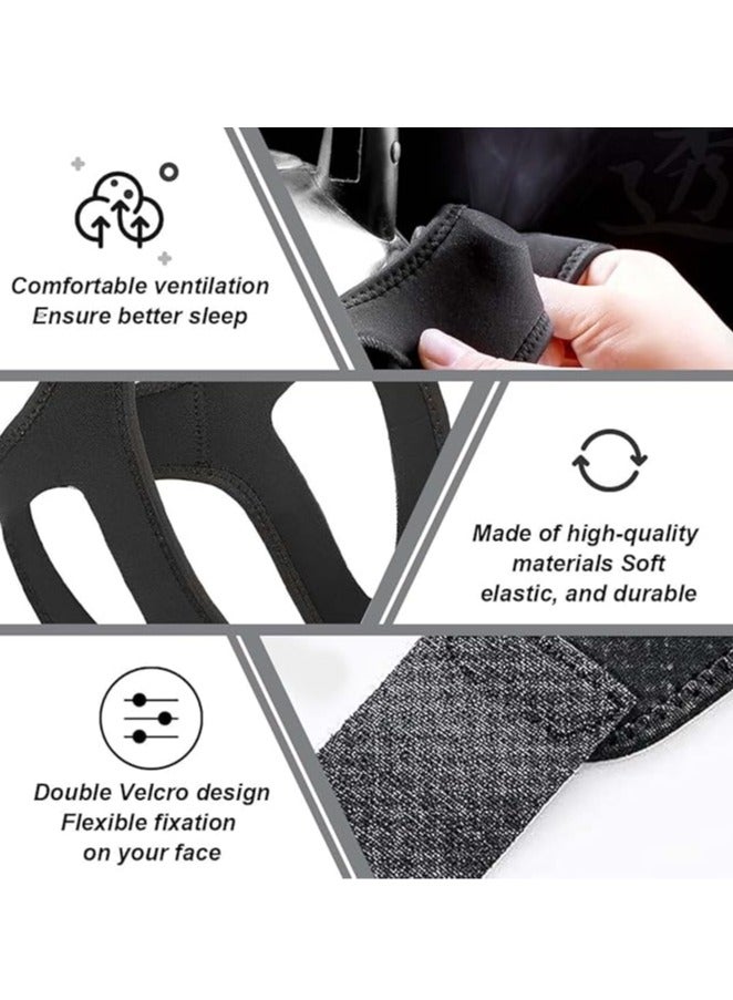 general Anti-snoring chin strap-2 PCS anti-snoring breathable chin strap, neoprene anti-snoring chin strap to fight apnea, unisex - Image 2