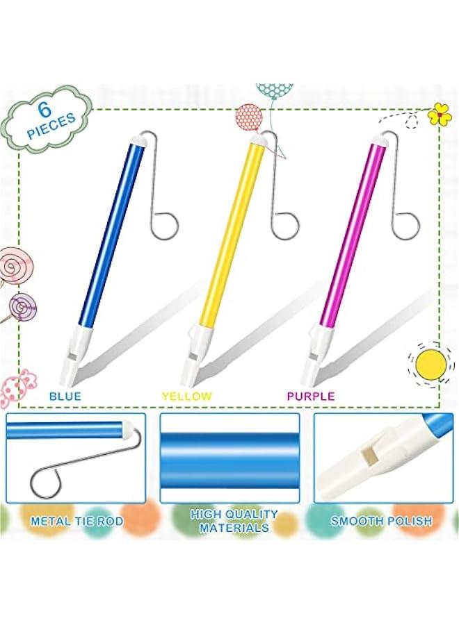 OCTOBER 6 Pcs Slide Whistle for Kids Slide Whistles for Adults Instrument Toy Musical Parent Child Games Educational Games Birthday Gifts Party Favors Supplies, Blue Yellow Purple - Image 3