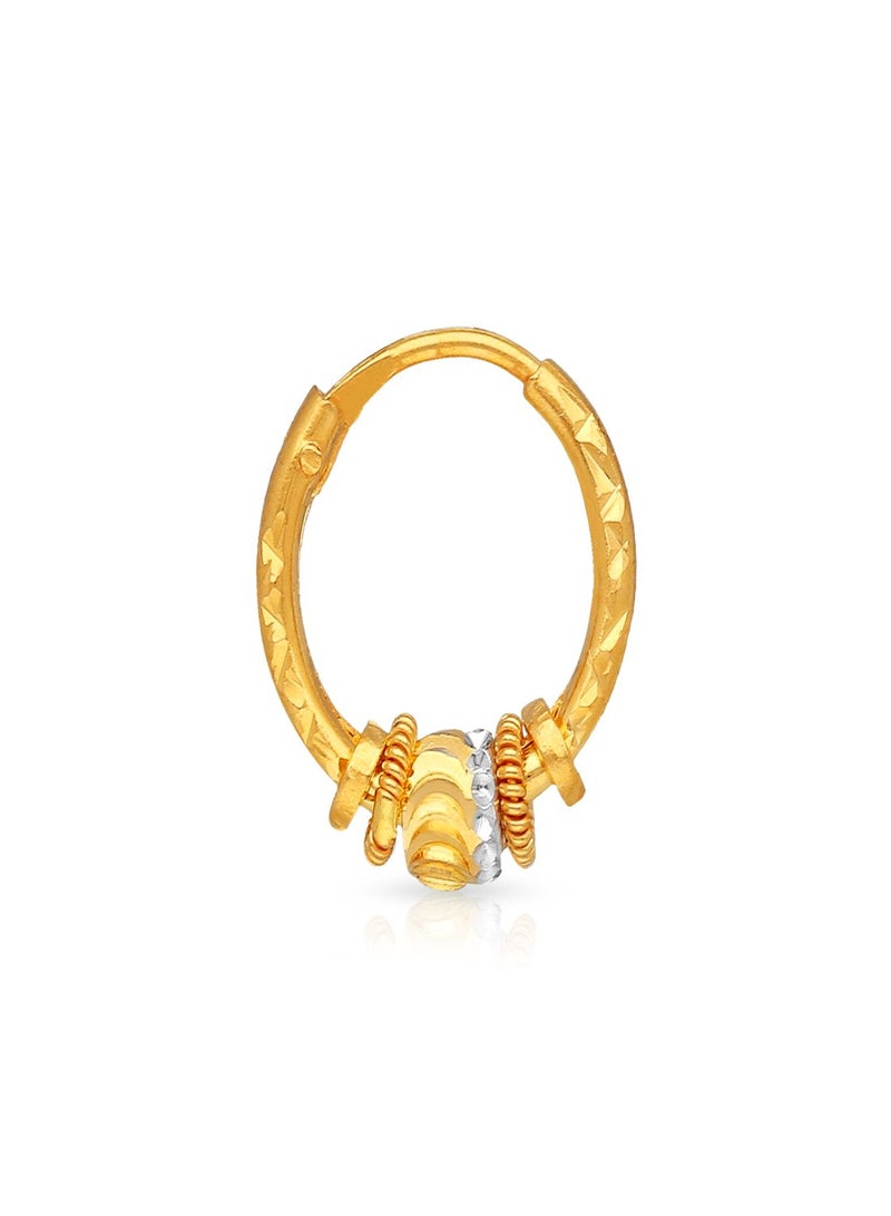 Malabar Gold and Diamonds 22 Karat 916 Purity Hoops & Bali Style Endless Hoop Earring for Girls ERZNS47619 - Image 2