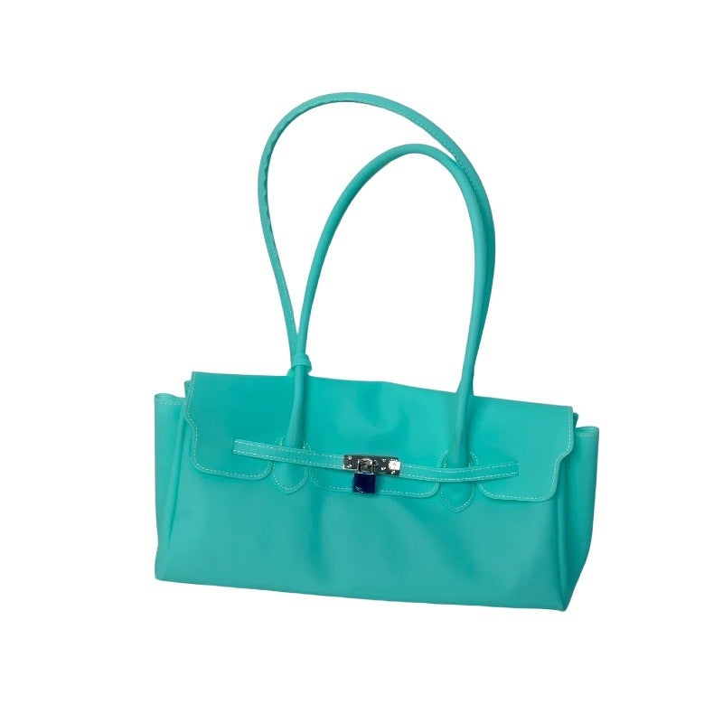 Jellyfirkin Women's Horizontal Jelly Bag Shoulder Tote - Image 5